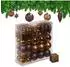 Relaxdays Weihnachtskugeln im 110er Set Braun,Silber