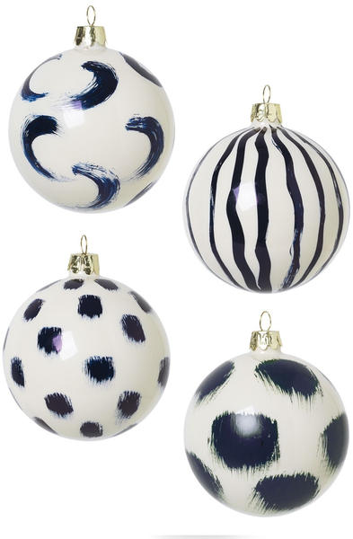 Ferm Living Christmas Hand Painted Glass Ornaments (100602)