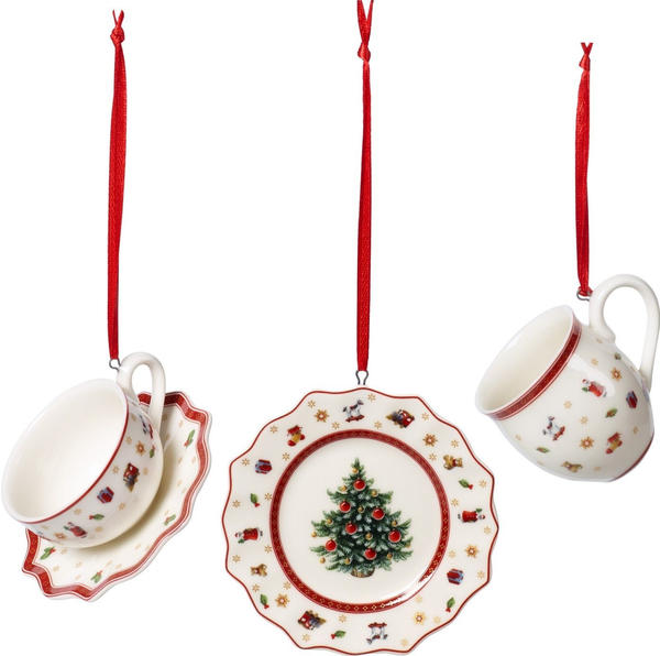 Villeroy & Boch Toy‘s Delight Decoration Ornamente Geschirr-Set weiß/rot 3-tlg. (1486596664)
