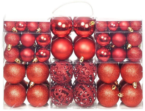 vidaXL Christmas Ornaments Red (100 Pieces)