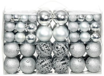vidaXL Christmas Ornaments Silver (100 Pieces)