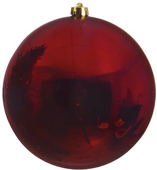 zeitzone Weihnachtskugel 20cm dunkel rot