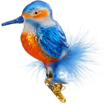 Inge-Glas Eisvogel auf Clip Glas 7cm blau/orange 1-Stk. (10024S014)