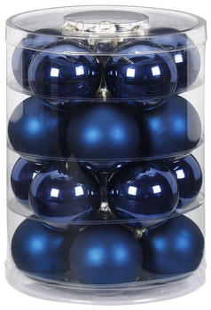 Inge-Glas Kugeln Glas 6cm 20-Stk. Midnight Blue dunkelblau (12368C106)