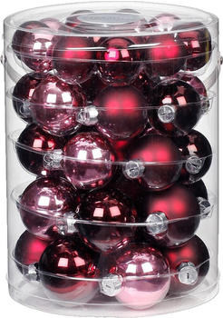 Inge-Glas Kugeln Mini Mix Glas 44er Set Berry Kiss Beere glanz/matt (15248A444)