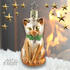 Inge-Glas Weihnachts-Hänger Schmuse-Kätzchen hellbraun