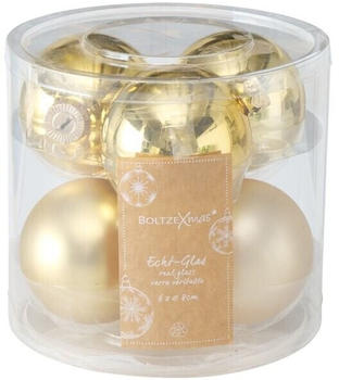Boltze Kugel 8cm 6-tlg, gold