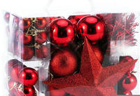 Casaria&reg; Weihnachtskugeln 77er Set Kugeln Girlande Weihnachtsstern Kette