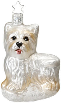 Inge-Glas Hund Malteser Glas 10cm weiß 1-Stk. (10006S016)
