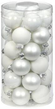 Inge-Glas Kugeln Glas 4cm 30-Stk. Just White-Mix weiß (15112C103)