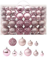 vidaXL 100-tlg. Weihnachtskugel-Set Rosa