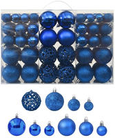 vidaXL 100-tlg. Weihnachtskugel-Set Blau