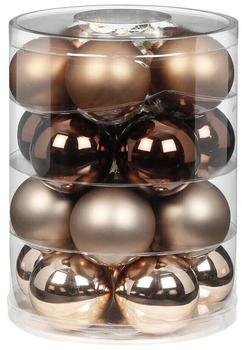 Inge-Glas Kugeln Glas 6cm 20-Stk. Elegant Lounge schokolade braun (15101C106)
