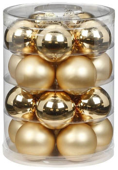 Inge-Glas Kugeln Glas 6cm 20-Stk. Brokat Gold glanz matt (12205C106)