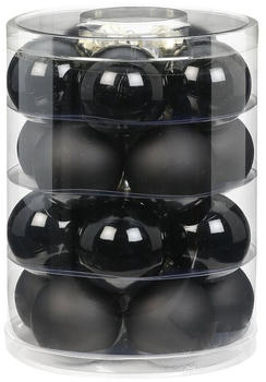 Inge-Glas Kugeln Glas 6cm 20-Stk. schwarz opal/matt (12115C106)