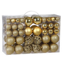 Casaria&reg; Weihnachtskugeln 100er Set Christbaumkugeln Weihnachtsbaumkugeln