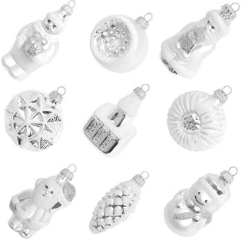 Krebs Lauscha Formen- & Figuren-Sortiment 6-8cm 9-tlg. silberfarbig(KGL03402)