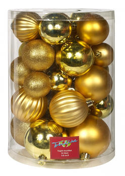 Trend Line Christbaumkugeln bruchfest 34-Stk. gold (660-1003490)