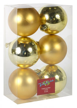 Trend Line Christbaumkugeln bruchfest 8cm 6-Stk. gold (660-1003478)