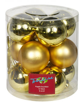 Trend Line Kugeln bruchfest 6cm 12-Stk. gold (660-1003466)