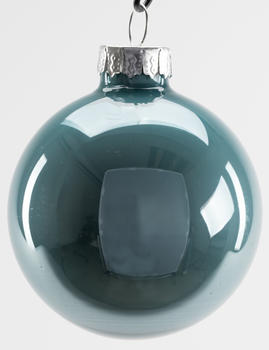 Trend Line Weihnachtskugeln Glas Ø6cm dämmerungsblau 20-Stk. blau