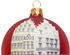 MeinGartenCenter24 Weihnachtskugel Glas Ø 8cm Hannover Leibnizhaus rot (MGC0477)