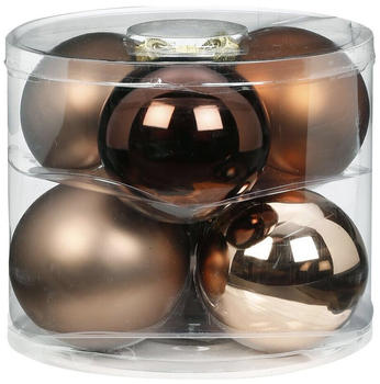 Inge-Glas Kugeln Glas 10cm 6-Stk. Elegant Lounge schokolade braun (15101C110)