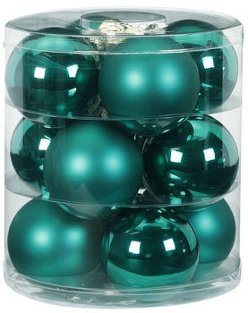 Inge-Glas Kugeln Glas 8cm 12-Stk. Deep Forest grün dunkelgrün (12369C109)