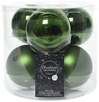 Decoris Weihnachtskugel 6-Stk. kieferngrün (DEO4063142)