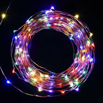 Salcar 10m led Lichterkette Outdoor Indoor usb Kupferdraht Weihnachtsdeko, bunt