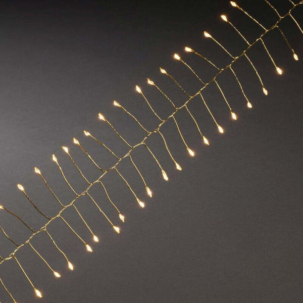 Konstsmide Micro LED Büschellichterkette - 200 LED, Bernstein, 12V Trafo, Mit Aufroller, 5m