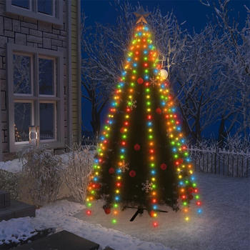 vidaXL Weihnachtsbaum-Lichternetz mit 300 LEDs Mehrfarbig 300 cm (328891)