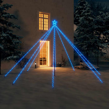 vidaXL Weihnachtsbaum-Lichterkette Indoor Outdoor 576 LEDs Blau 3,6 m (328742)