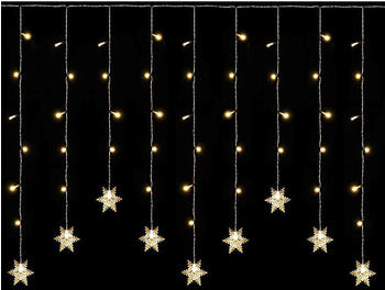 Salcar 3m Lichtervorhang Innen Weihnachten Schneeflocken Lichterkette Outdoor, 9 Beleuchtungsmodi und Memory-Funktion, IP44, 108 LEDs, Warmweiß