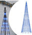 vidaXL LED-Weihnachtsbaum für Fahnenmast 1534 LEDs Blau 500 cm
