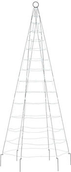 vidaXL LED-Weihnachtsbaum für Fahnenmast 200 LEDs Kaltweiß 180 cm