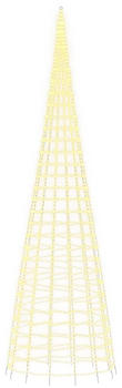 vidaXL LED-Weihnachtsbaum für Fahnenmast 3000 LEDs Warmweiß 800 cm