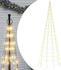 vidaXL LED-Weihnachtsbaum für Fahnenmast 550 LEDs Warmweiß 300 cm