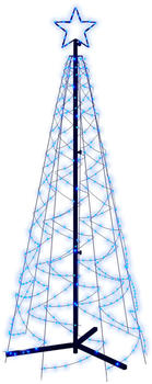 vidaXL LED-Weihnachtsbaum Kegelform Blau 200 LEDs 70x180 cm