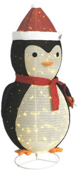 vidaXL Weihnachtsdekoration Pinguin-Figur LED Luxus-Gewebe 180 cm