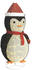 vidaXL Weihnachtsdekoration Pinguin-Figur LED Luxus-Gewebe 180 cm