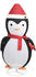 vidaXL Weihnachtsdekoration Pinguin-Figur LED Luxus-Gewebe 180 cm