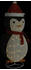 vidaXL Weihnachtsdekoration Pinguin-Figur LED Luxus-Gewebe 180 cm