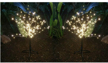 Buri 2x LED Lichterbaum 100cm Leuchtbaum warmweiß (4251699822138)