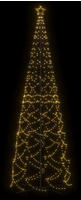vidaXL LED-Weihnachtsbaum Kegelform Warmwei&szlig; 1400 LEDs 160x500 cm