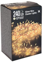Spetebo Cluster Micro Lichterkette 240 LED warmwei&szlig; - 240 cm - B&uuml;schel Leuchtdraht