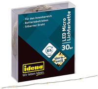 Idena 30er Micro LED Lichterkette silber 3,2 m, 1 St.