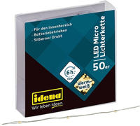 Idena 50er Micro LED Lichterkette silber 5,2 m, 1 St.