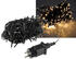 ChiliTec LED Lichterkette Aussen 20 Meter mit 20 LEDs Schwarzes Kabel Spritzwassergeschützt IP44 Beleuchtung Garten Haus Balkon Terrasse Warmweiß