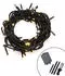 Konstsmide LED Solar Lichterkette, inkl. Fernbedienung und USB Kabel, 200 bernsteinfarbene Dioden, Außen, schwarzes Kabel, 2 x Lithium-Akku / 1 x CR2025 (inkl.)- 3623-800SP